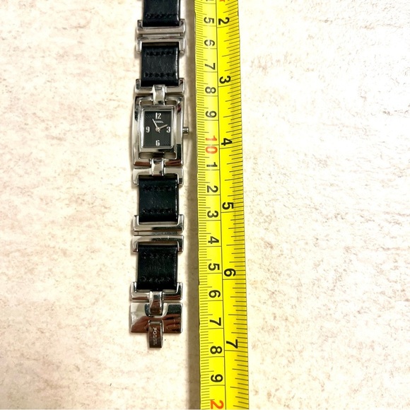 Fossil ES1851 Stainless Steel 50m Water Resistant Woman's Watch Black leather - Picture 11 of 12